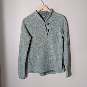 The North Face Green Fleece Lined Pullover sweater size small